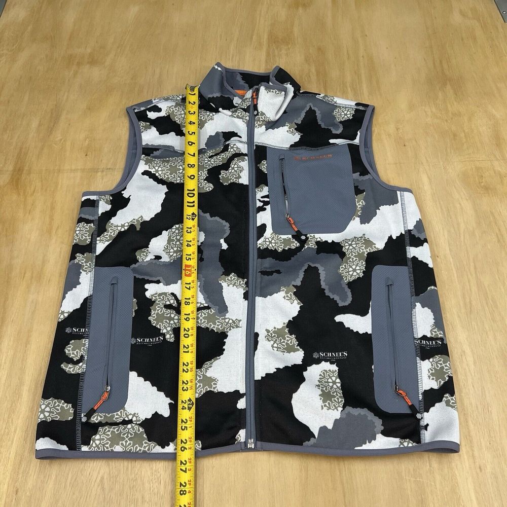 Schnee's Bozeman Montana Camo Softshell Vest Full Zip Fleece Lined Men Sz Medium - Picture 5 of 11